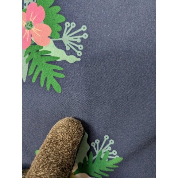 William Murray Shirt Mens Large Short Sleeve Button Colorful Floral Blue - Picture 10 of 16